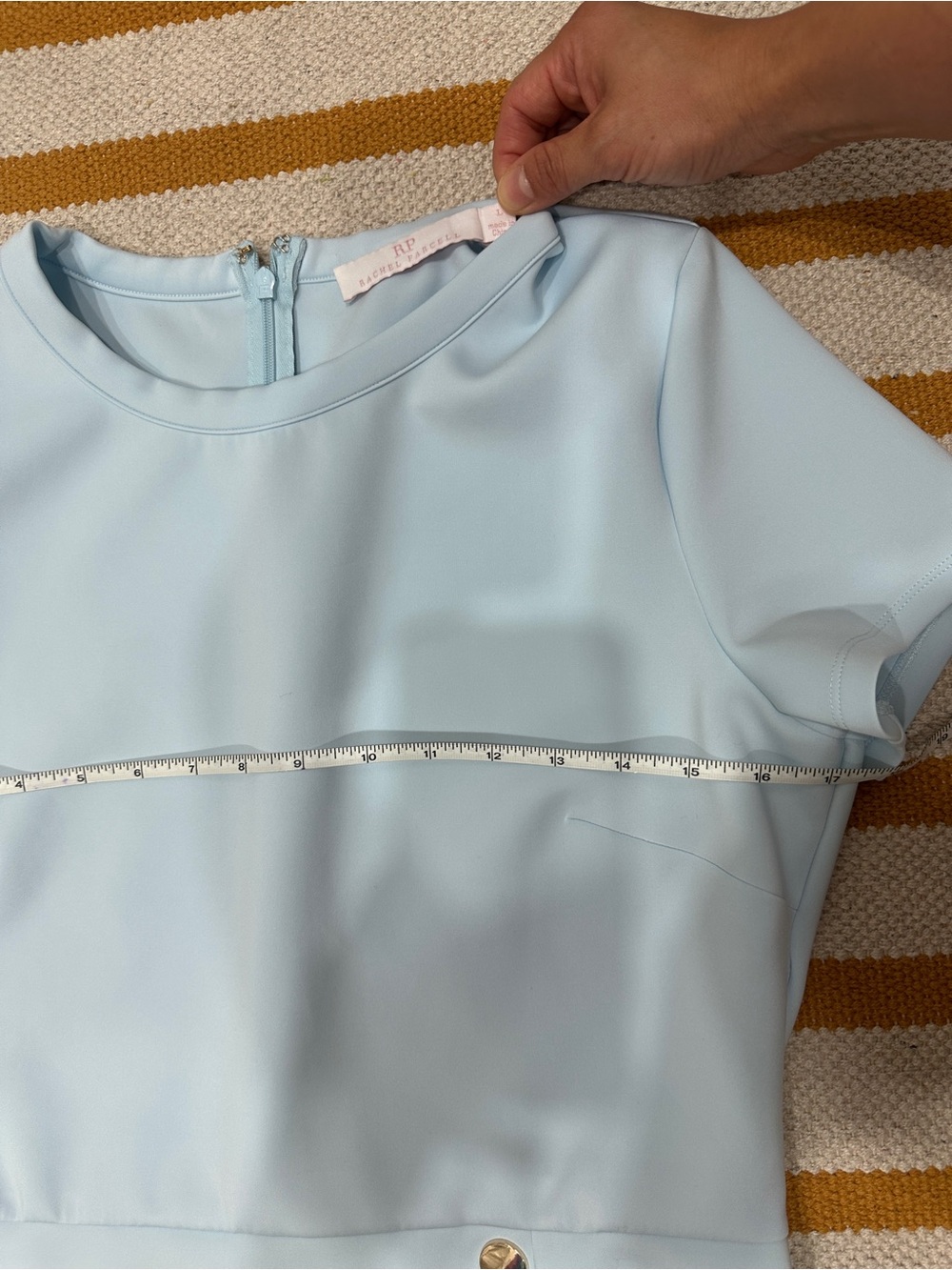 Rachel Parcell Ice Blue Button Front Midi Dress - Picture 3 of 6